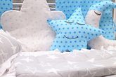 Into The Clouds - Dark Blue - Crib Bedding Set